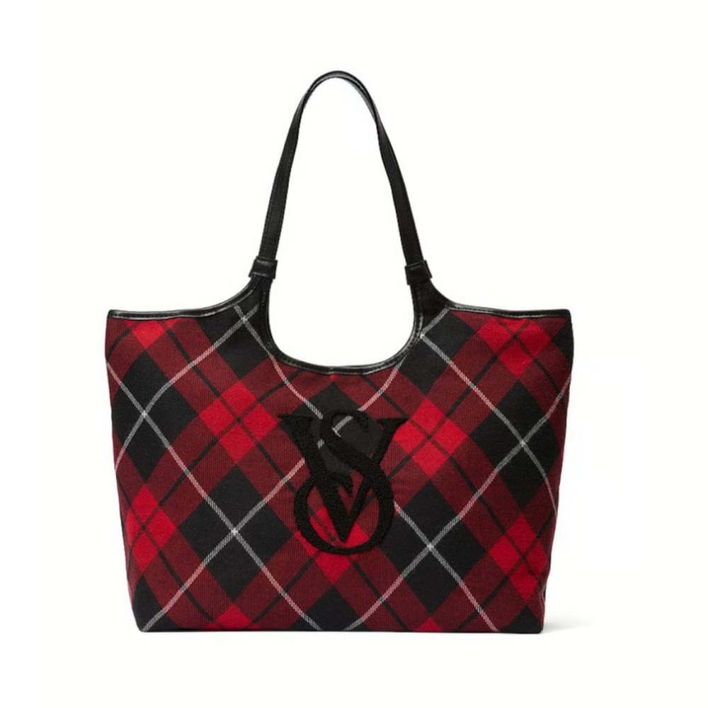 VICTORIA'S SECRET Plaid Tote NEW
